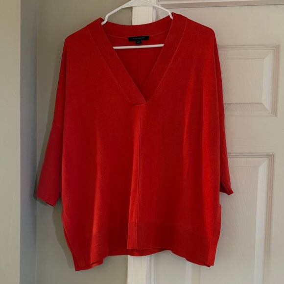 Ann Taylor Sweaters - Orange V-Neck Sweater‎